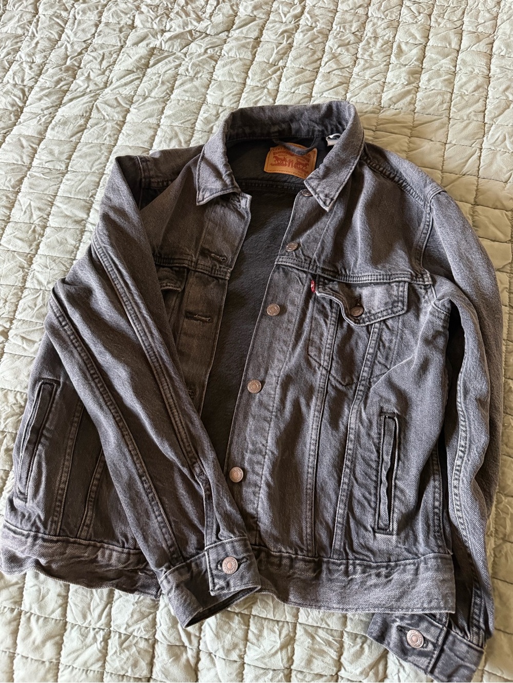 Levi's Men's Washed Gray Denim Trucker Jacket